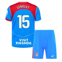 Atletico Madrid Clement Lenglet #15 Tretí Detský futbalový dres 2025-26 Krátky Rukáv (+ trenírky)